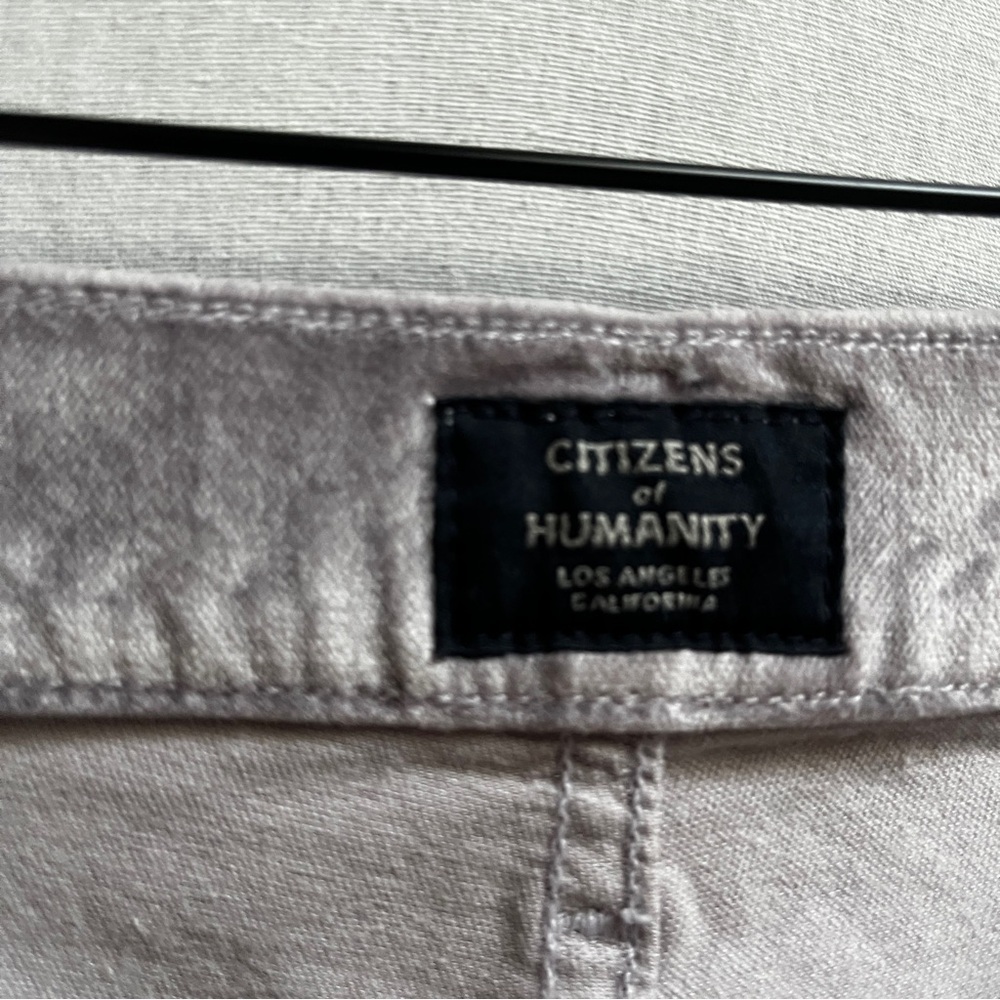 Citizens of Humanity Harlow ankle High rise slim velvet purple pants Sz 29 - Picture 6 of 14